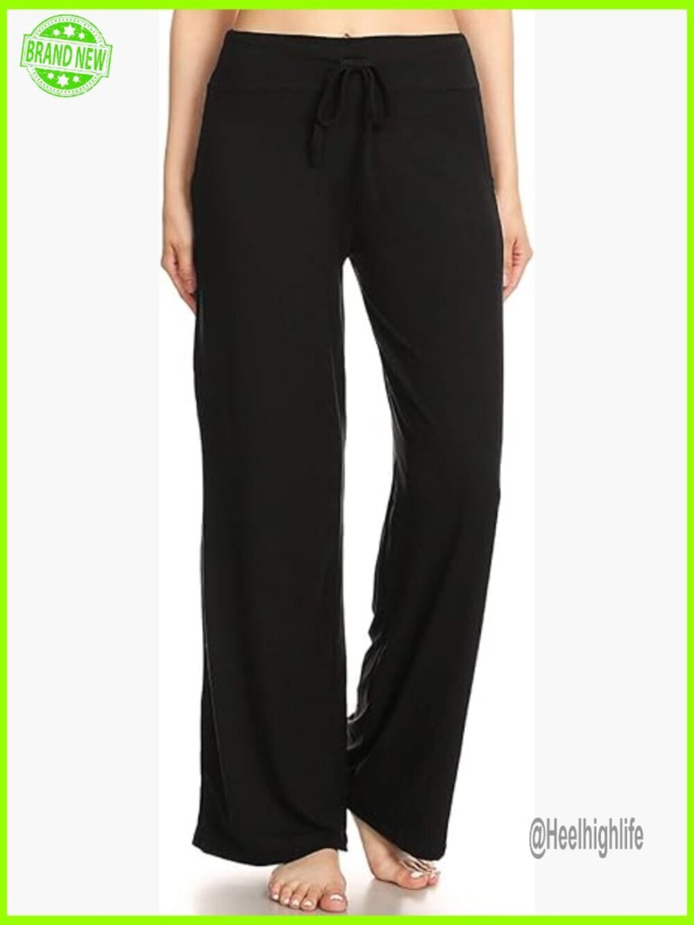 Wide Leg Lounge Pants Drawstring Waist Soft Comfy Sleepwear Yoga